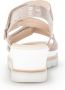 Gabor Gouden Suède Sandalen Velcro Sluiting Beige Dames - Thumbnail 6