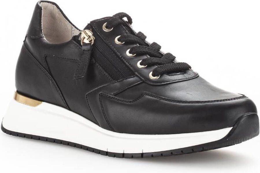 Gabor 448.1 Lage sneakers Leren Sneaker Dames Zwart