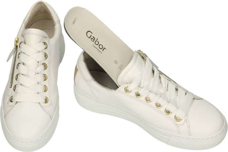 Gabor 465 Lage sneakers Leren Sneaker Dames Wit