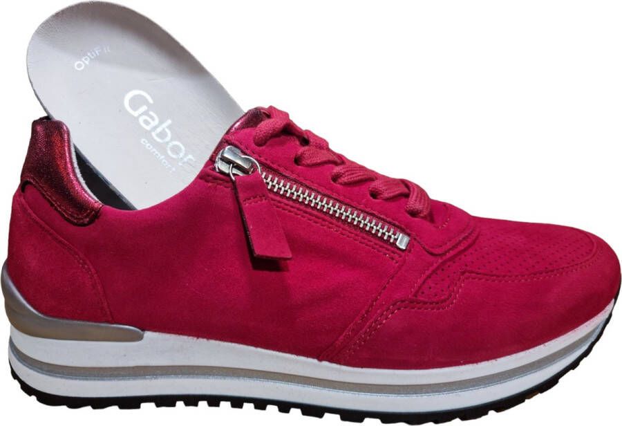 Gabor 528 Lage sneakers Dames Rood