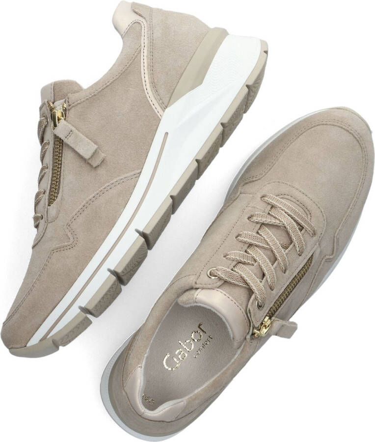 Gabor 587 Lage sneakers Leren Sneaker Dames Beige