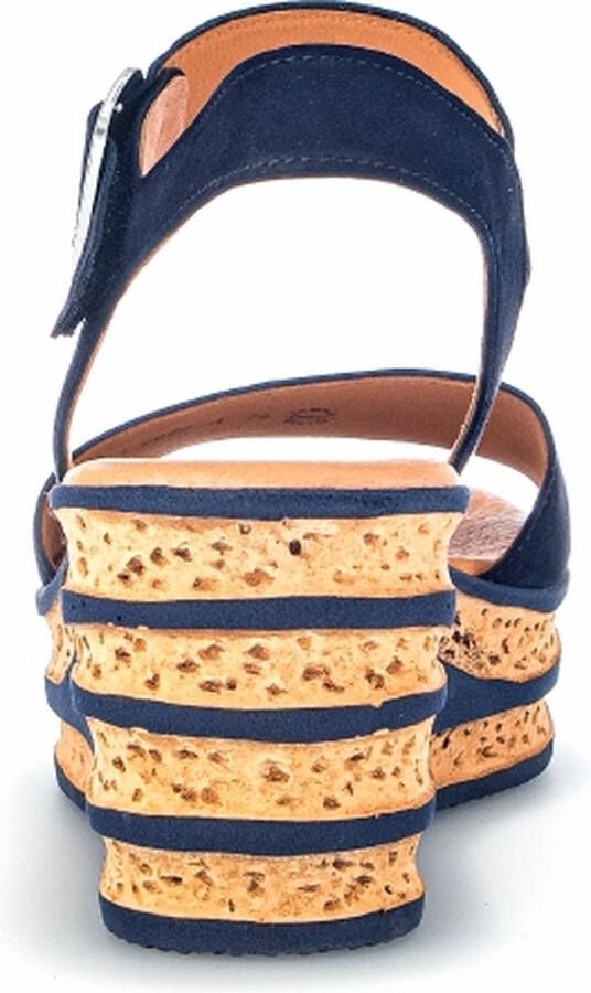 Gabor 651 Sandalen Met Sleehak Dames Blauw