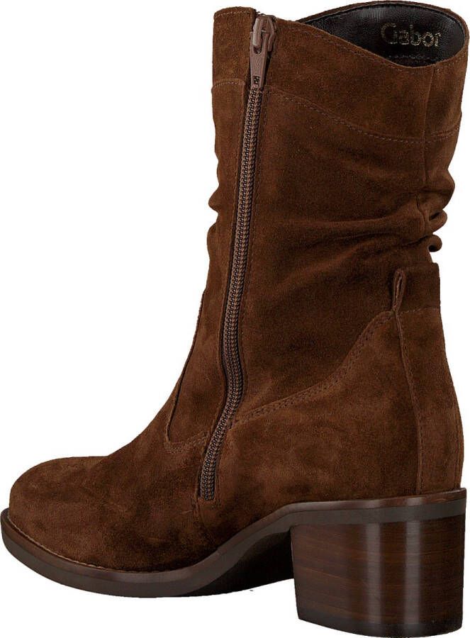 Gabor 670.2 Enkellaarsjes Enkelboots met rits Dames Cognac