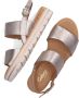 Gabor Comfortabele Metallic Sandalen met Elastische Band Beige Dames - Thumbnail 6