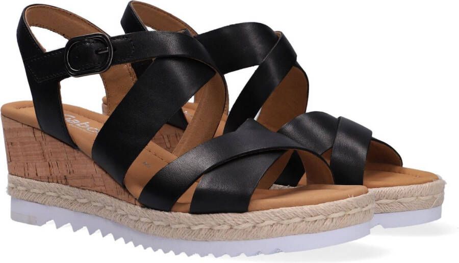 Gabor 832 Sandalen Met Sleehak Dames Zwart