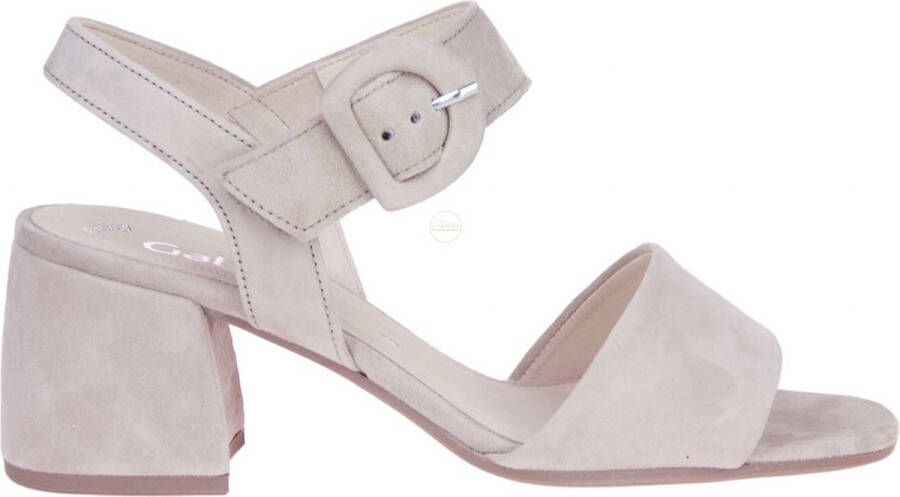 Gabor Elegante Hak Sandalen Samtchevreau Beige Dames - Foto 3