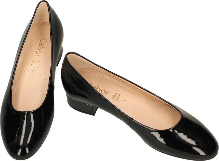 Gabor Comfortabele Leren Ballerina`s Black Dames