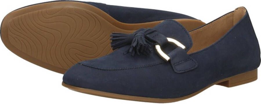 Gabor Instappers blauw Nubuck Dames