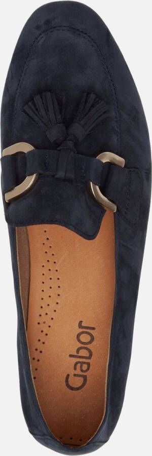 Gabor Instappers blauw Nubuck Dames