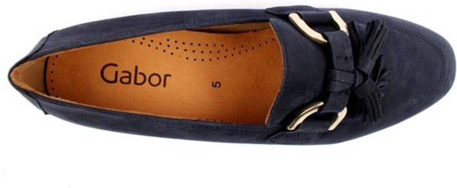 Gabor Instappers blauw Nubuck Dames