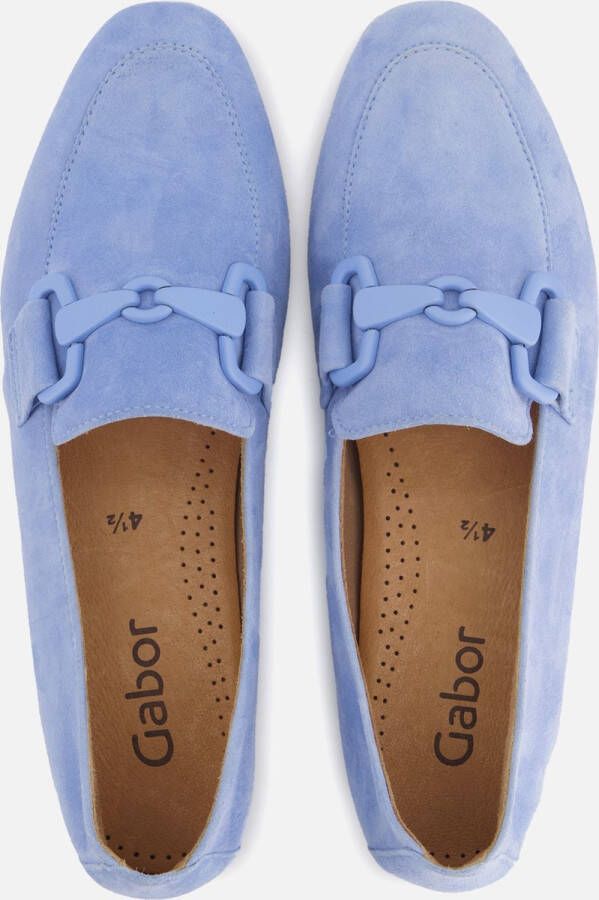 Gabor Instappers blauw Suede Dames