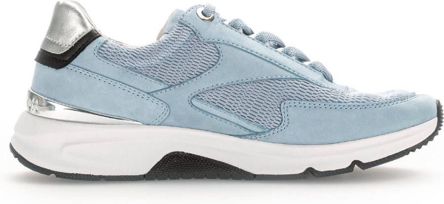 Gabor rollingsoft sensitive 26.895.26 dames rollende wandelsneaker blauw