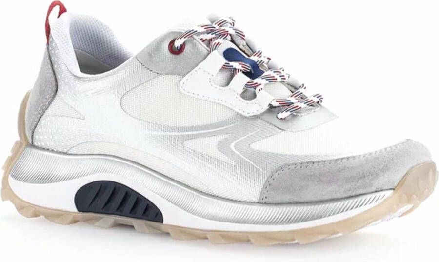 Gabor rollingsoft sensitive 26.916.29 dames rollende wandelsneaker zilver