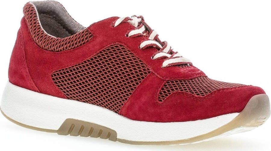 Gabor rollingsoft sensitive 76.946.48 dames wandelsneaker rood