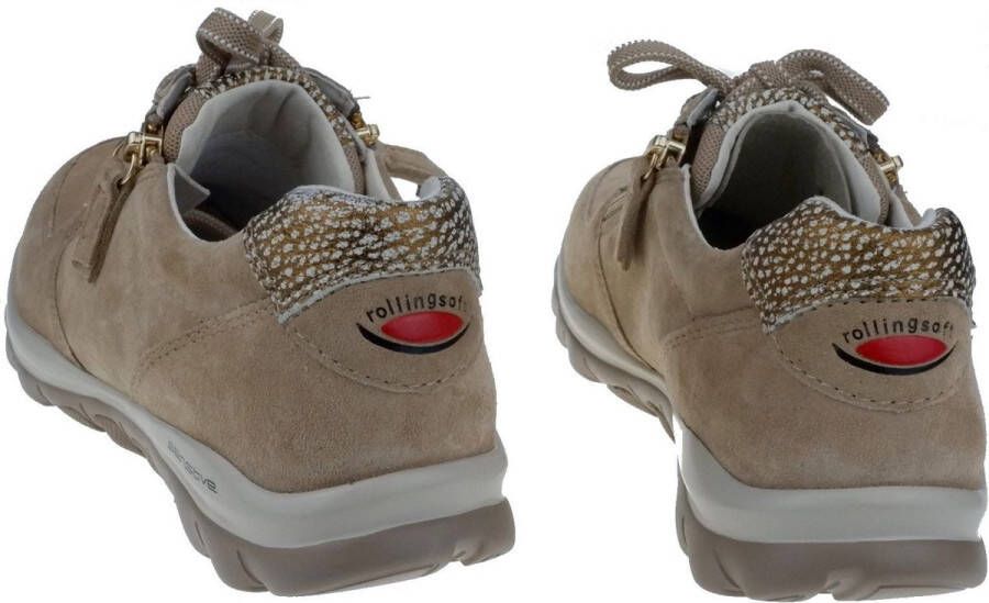 Gabor rollingsoft sensitive 86.968.33 dames rollende wandelsneaker beige