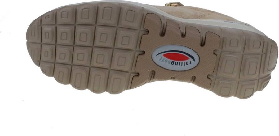 Gabor rollingsoft sensitive 86.968.33 dames rollende wandelsneaker beige