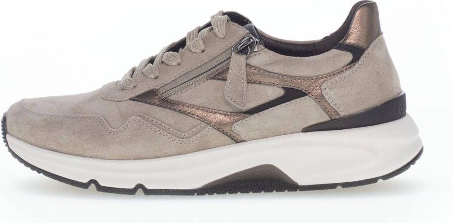 Gabor rollingsoft sensitive 96.896.39 dames rollende wandelsneaker beige