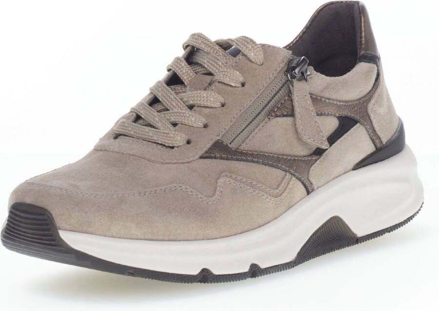 Gabor rollingsoft sensitive 96.896.39 dames rollende wandelsneaker beige