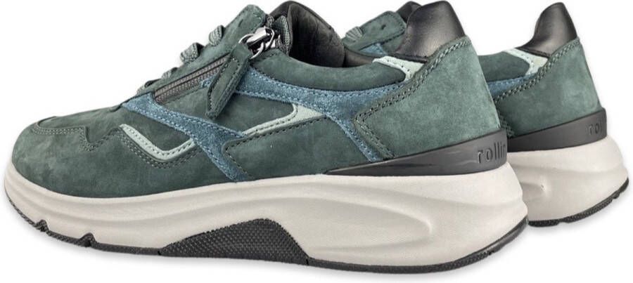 Gabor rollingsoft sensitive 96.896.43 dames rollende wandelsneaker groen