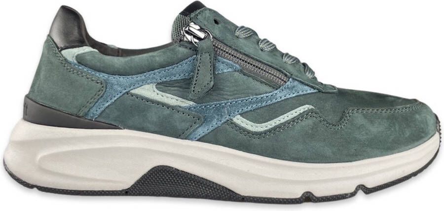 Gabor rollingsoft sensitive 96.896.43 dames rollende wandelsneaker groen