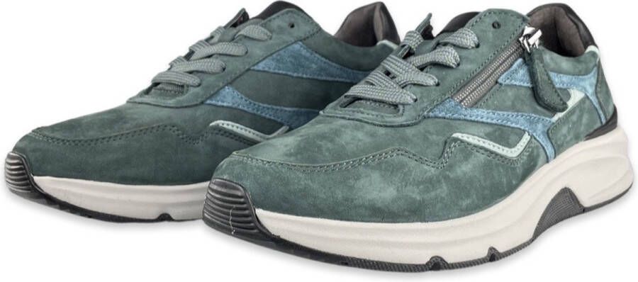 Gabor rollingsoft sensitive 96.896.43 dames rollende wandelsneaker groen