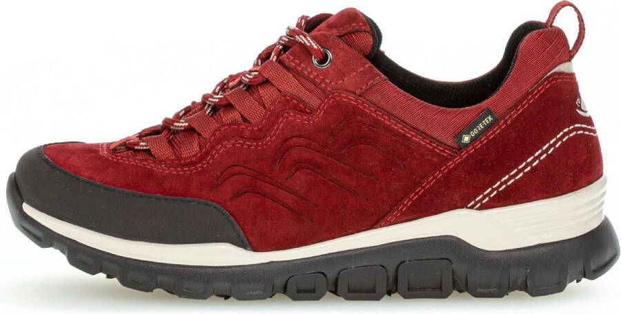 Gabor rollingsoft sensitive 96.927.38 dames rollende wandelsneaker rood waterdicht