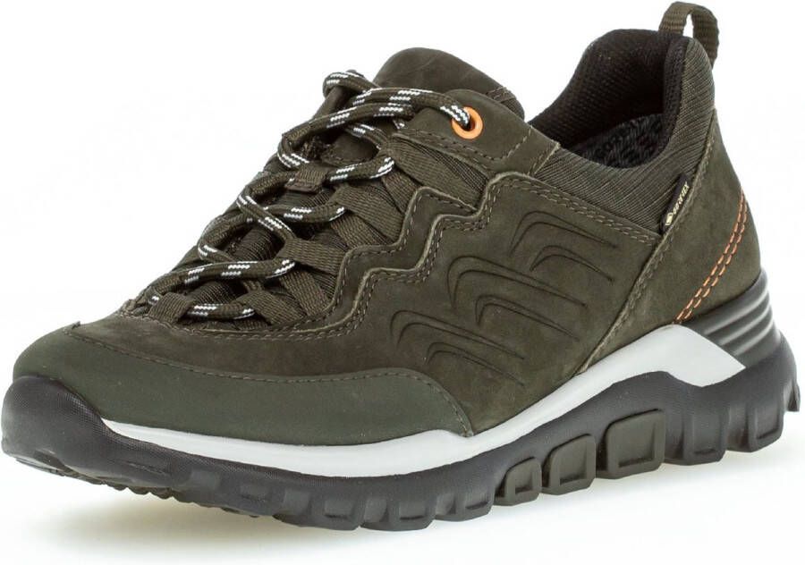 Gabor rollingsoft sensitive 96.927.43 dames rollende wandelsneaker groen waterdicht