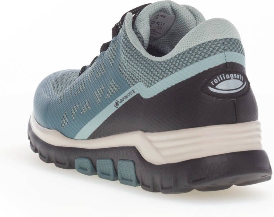 Gabor rollingsoft sensitive 96.989.40 dames rollende wandelsneaker blauw waterdicht