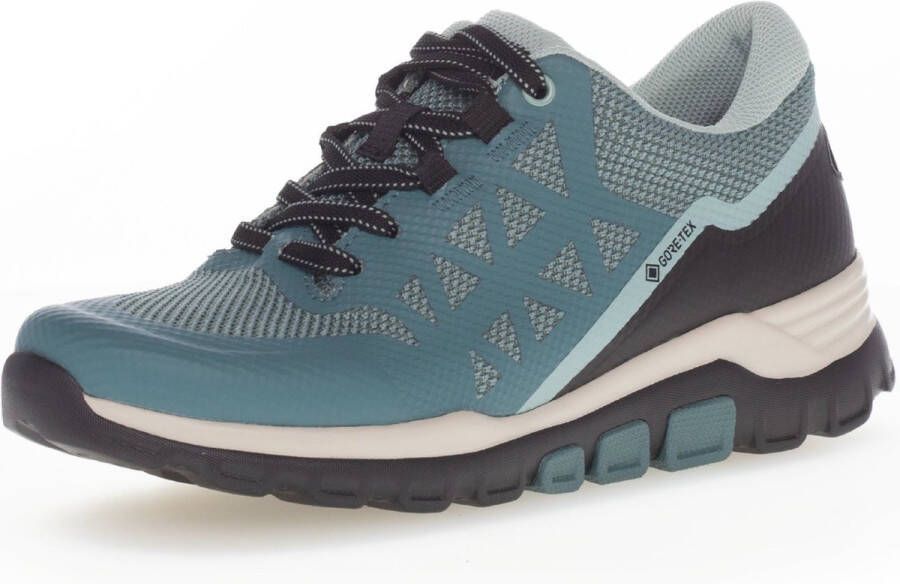 Gabor rollingsoft sensitive 96.989.40 dames rollende wandelsneaker blauw waterdicht