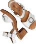 Gabor Comfortabele Leren Hoge Hak Sandalen White Dames - Thumbnail 5