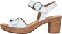 Gabor Comfortabele Leren Hoge Hak Sandalen White Dames - Thumbnail 7