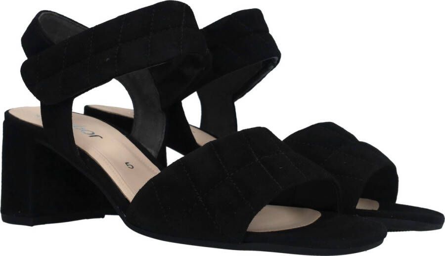 Gabor Sandalen met hak zwart Suede Dames