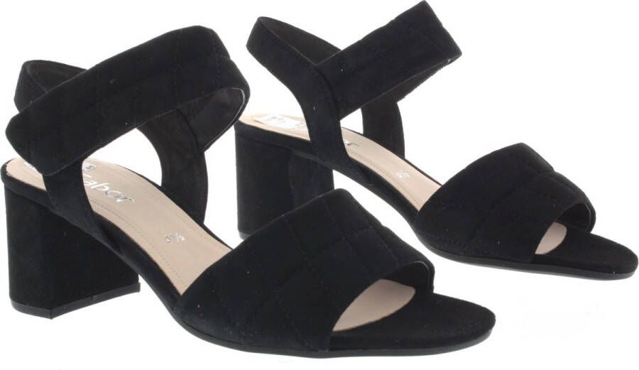 Gabor Sandalen met hak zwart Suede Dames