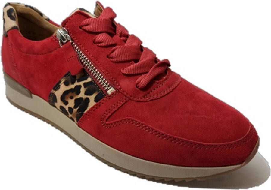 Gabor Sneaker 73.420.15 Rood Print Suède