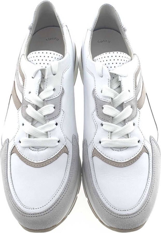 Gabor Sneakers Dames Lage sneakers Damesschoenen Leer 86.585 Wit combi