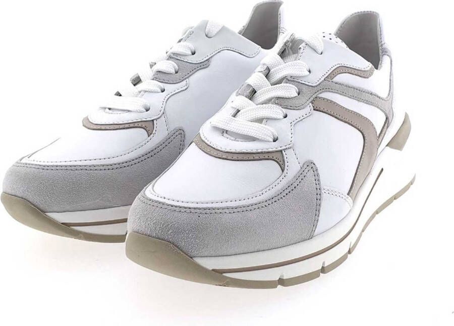 Gabor Sneakers Dames Lage sneakers Damesschoenen Leer 86.585 Wit combi