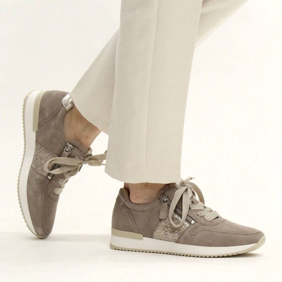 Gabor Sneakers taupe Leer Dames