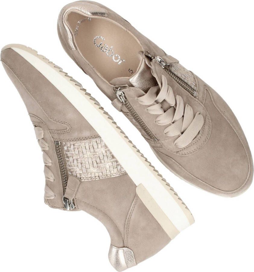 Gabor Sneakers taupe Leer Dames