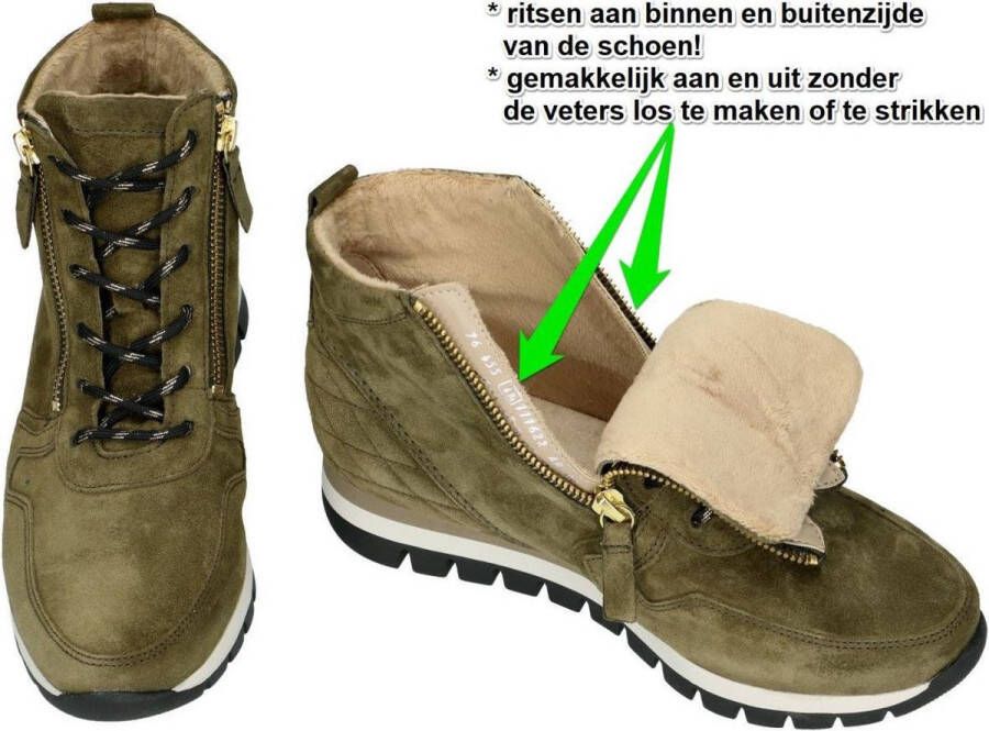 Gabor Vrouwen Suède Lage sneakers Damesschoenen 76.455 Groen