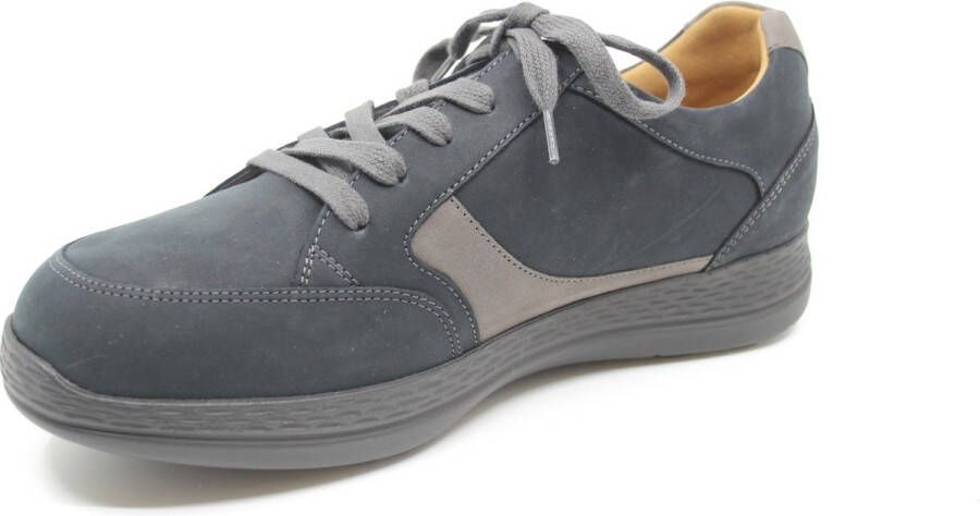 Ganter 4-259848-3565 Blauwe extra brede heren sneaker wijdte K-L