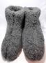 Geen merknaam Schapenwollen sloffen grijs 100% natuurproduct comfortabele nieuwe luxe sloffen direct leverbaar handgemaakt sheep wool shuffle woolen slippers schoen pantoffels warmers slof - Thumbnail 4