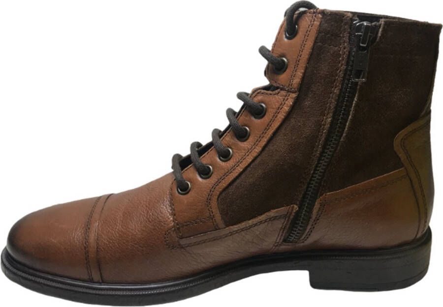 GEOX Terence C Hoge lederen veterschoenen Heren Cognac