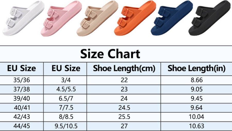 Geweo Badslippers Pillow Slides EVA Slippers Kerstmis Kerstfeest Christmas Gift Unisex Verstelbare Gesp Verdikte Antislip Lichtgewicht Oranje