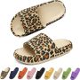 Geweo Slippers EVA Badslippers Unisex Verdikte Lichtgewicht Super Zacht aan je Voeten Anti-Slip en Stevig Voetbed Anti-lawaai Luipaard print - Thumbnail 5