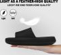 Geweo Slippers EVA Badslippers Unisex Verdikte Lichtgewicht Super Zacht aan je Voeten Anti-Slip en Stevig Voetbed Anti-lawaai Zwart - Thumbnail 2