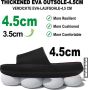 Geweo Slippers EVA Badslippers Unisex Verdikte Lichtgewicht Super Zacht aan je Voeten Anti-Slip en Stevig Voetbed Anti-lawaai Zwart - Thumbnail 4