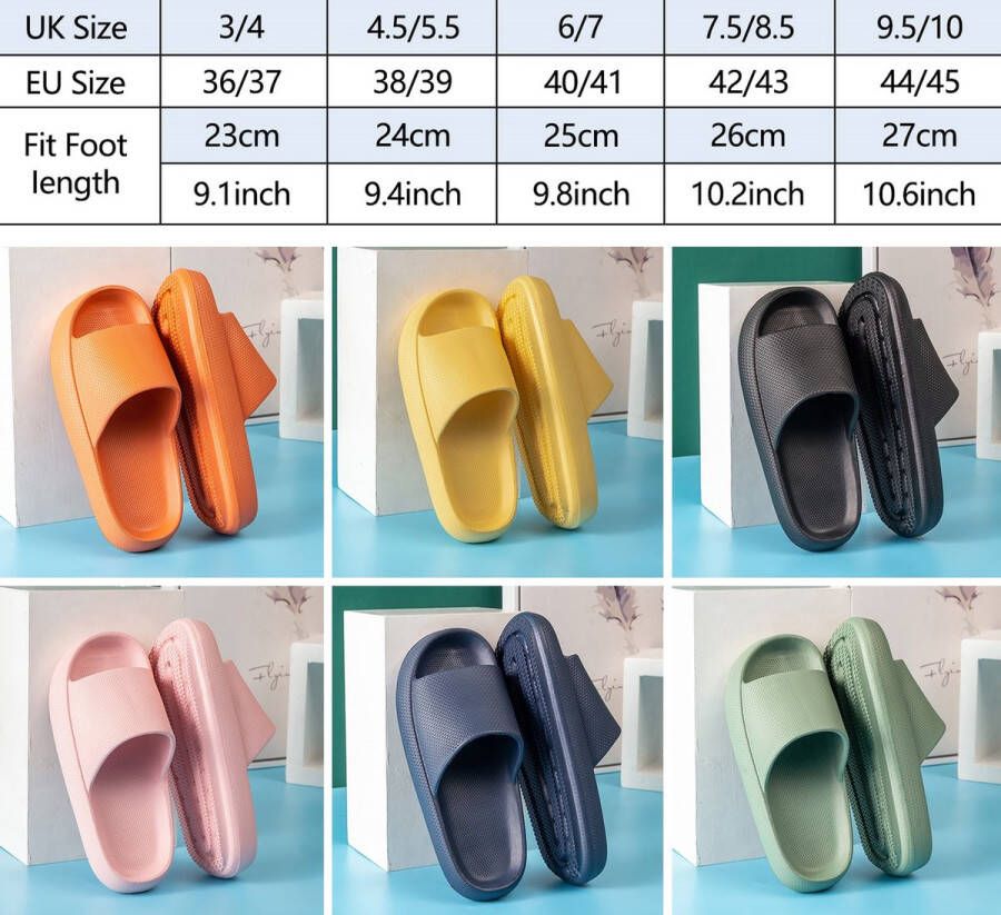 Geweo Slippers Heren Dames EVA Badslippers Unisex Verdikte Lichtgewicht Super Zacht aan je Voeten Anti-Slip en Stevig Voetbed Anti-lawaai Roze