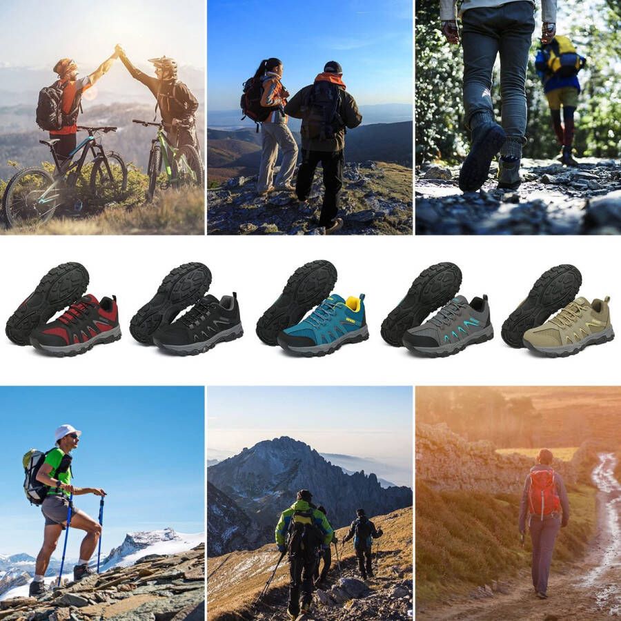 Geweo Wandelschoenen Dames Waterdicht Outdoorschoenen Heren Waterproof- Outdoor Antislip Outdoorschoenen Unisex Extra Comfort Groente