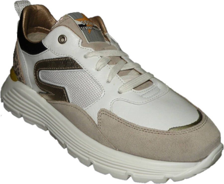 Giga G4110 Lage sneakers Leren Sneaker Meisjes Kids Wit