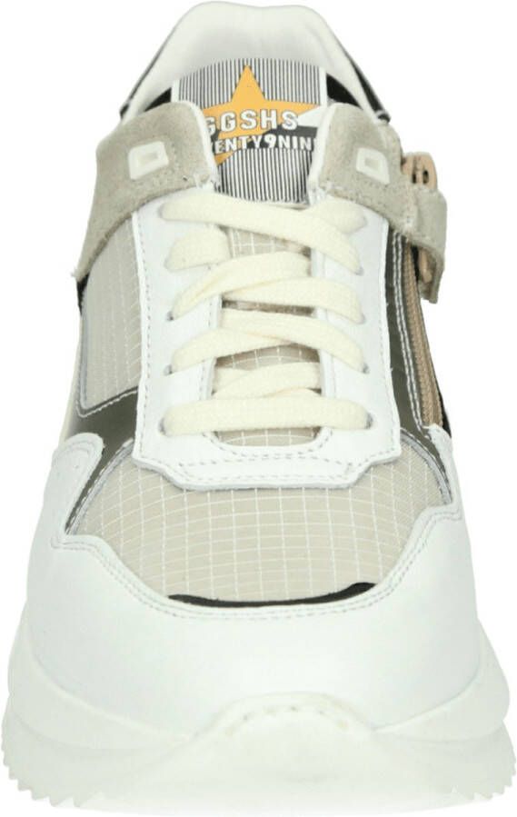 Giga Shoes G4081 MeisjesLage schoenenKindersneakers Wit beige